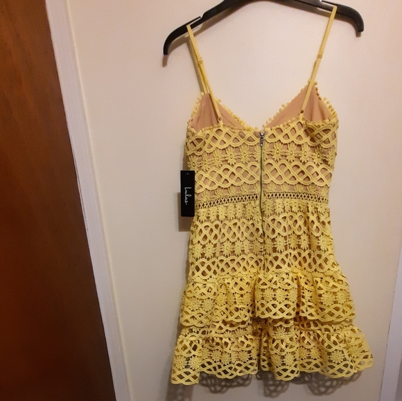 Lulus Beauty and Lace Yellow Crochet Lace Mini Dress - Picture 13 of 16